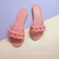 2021 Damas zapatillas de verano zapatillas planas de la cadena de mujeres Sandalias de playa Sandalias planas para mujeres sandalias zapatos al aire libre